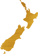 New Zealand Map Gold